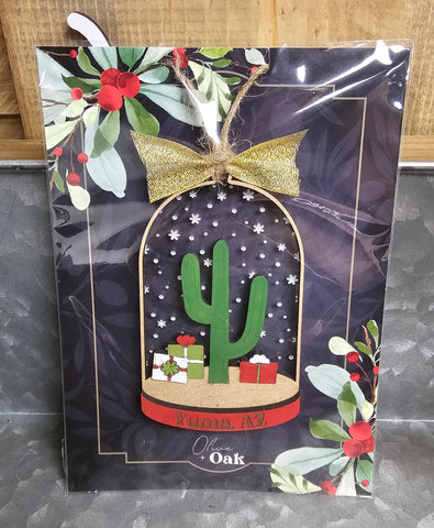 Cactus Snowglobe Yuma Ornament