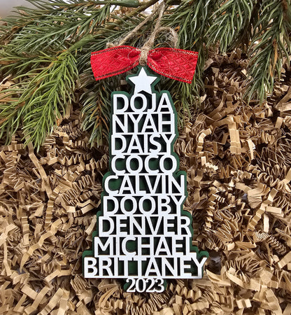 Personalized Family Tree Ornament