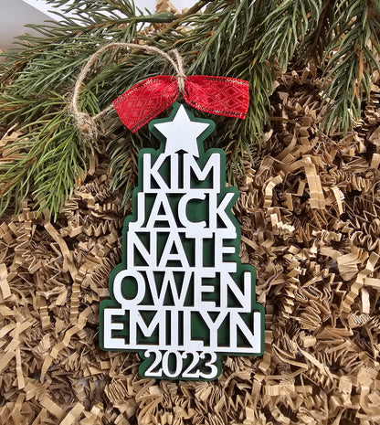 Personalized Family Tree Ornament