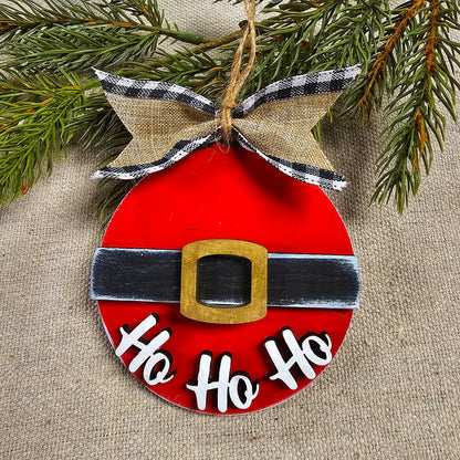 DIY Kit Santa Belt Ho Ho Ho Ornament