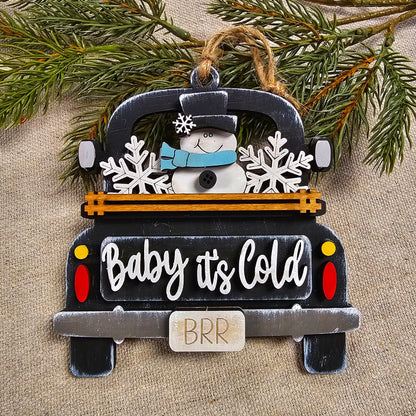 DIY Kit Baby Its Cold Truck Ornament