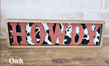 DIY Howdy Cow Print Shelf Sitter