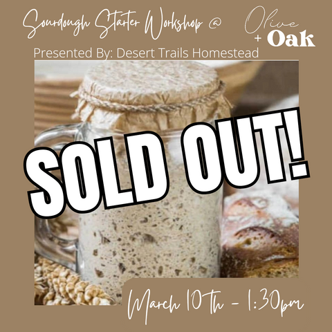 Sourdough Starter & Painted Breadboard Workshop - March 10th @ 1:30pm