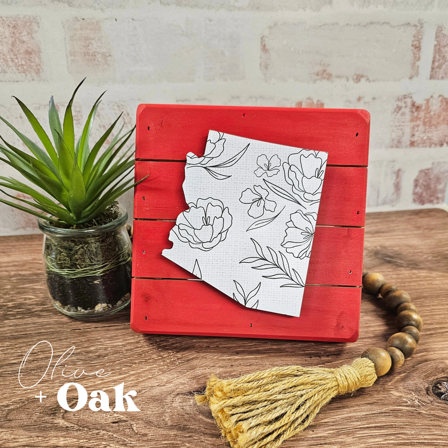Garden Party Arizona - Ruby Slat Box Sign