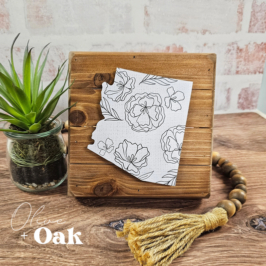 Garden Party Arizona - Stained Slat Box Sign
