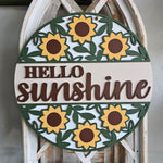 DIY Hello Sunshine Sunflower Door Hanger