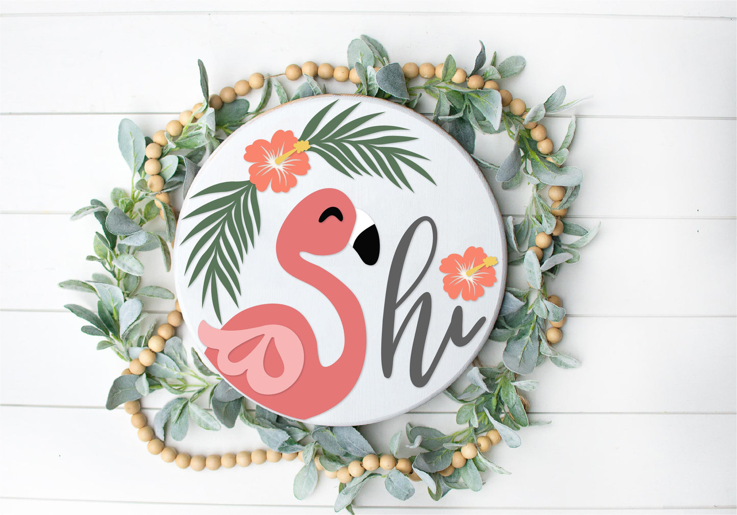 DIY Hi Flamingo Door Hanger