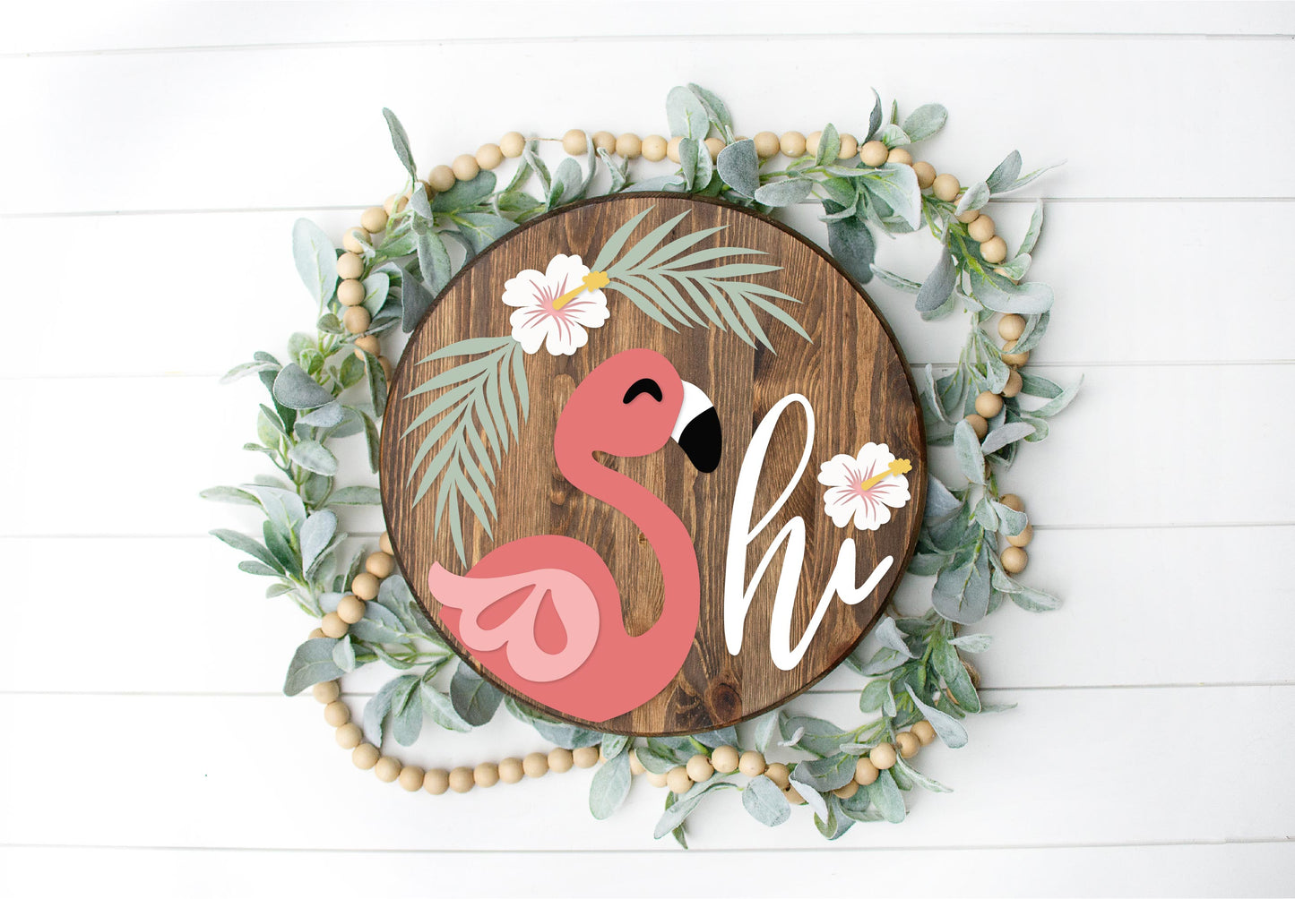 DIY Hi Flamingo Door Hanger