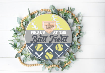 DIY Personalized Ball Field Door Hanger