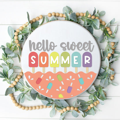 DIY Hello Sweet Summer Door Hanger