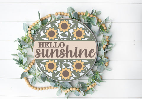 DIY Hello Sunshine Sunflower Door Hanger