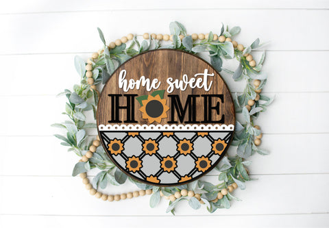 DIY Home Sweet Home Sunflower Door Hanger