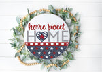 DIY Patriotic Home Sweet Home Heart Door Hanger