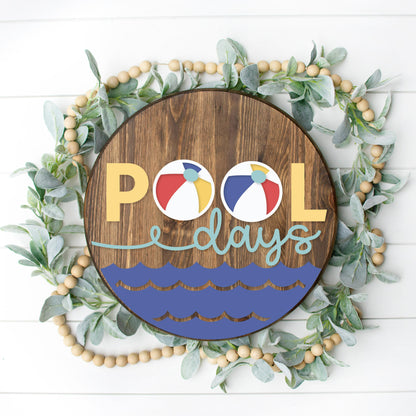 DIY Pool Days Door Hanger