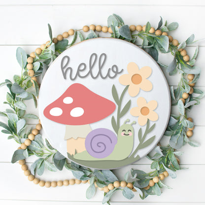 DIY Hello Snail Door Hanger