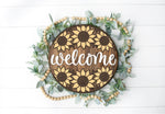 DIY Welcome Sunflower Frame Door Hanger