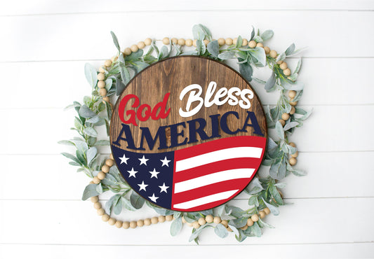 DIY God Bless America Door Hanger