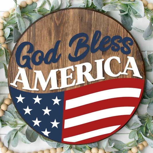 DIY God Bless America Door Hanger