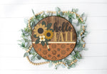 DIY Fall Florals Sunflower Door Hanger