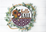 DIY Fall Florals Sunflower Door Hanger