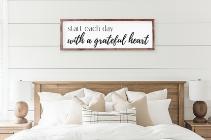 DIY Start Each Day Framed Sign
