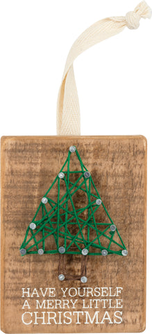 Merry Little Christmas String Art Ornament