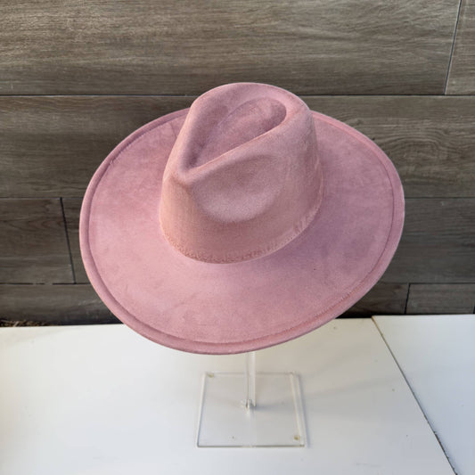 Wide Brim Suede - Mauve