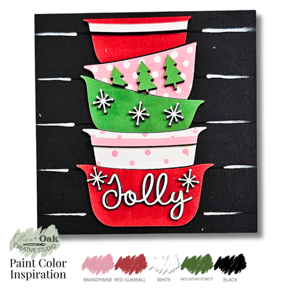 DIY Mini Christmas Baking Square Signs *Inserts ONLY*