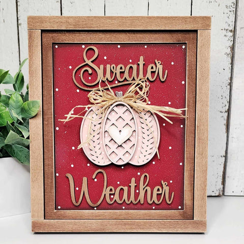 DIY Sweater Weather Mini Sign *Insert ONLY*