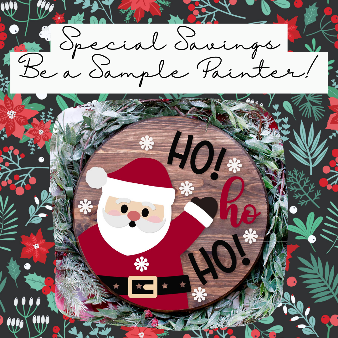 DIY Jolly Santa Ho Ho Ho Door Hanger