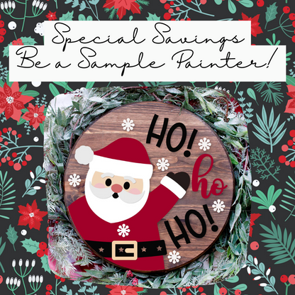 DIY Jolly Santa Ho Ho Ho Door Hanger