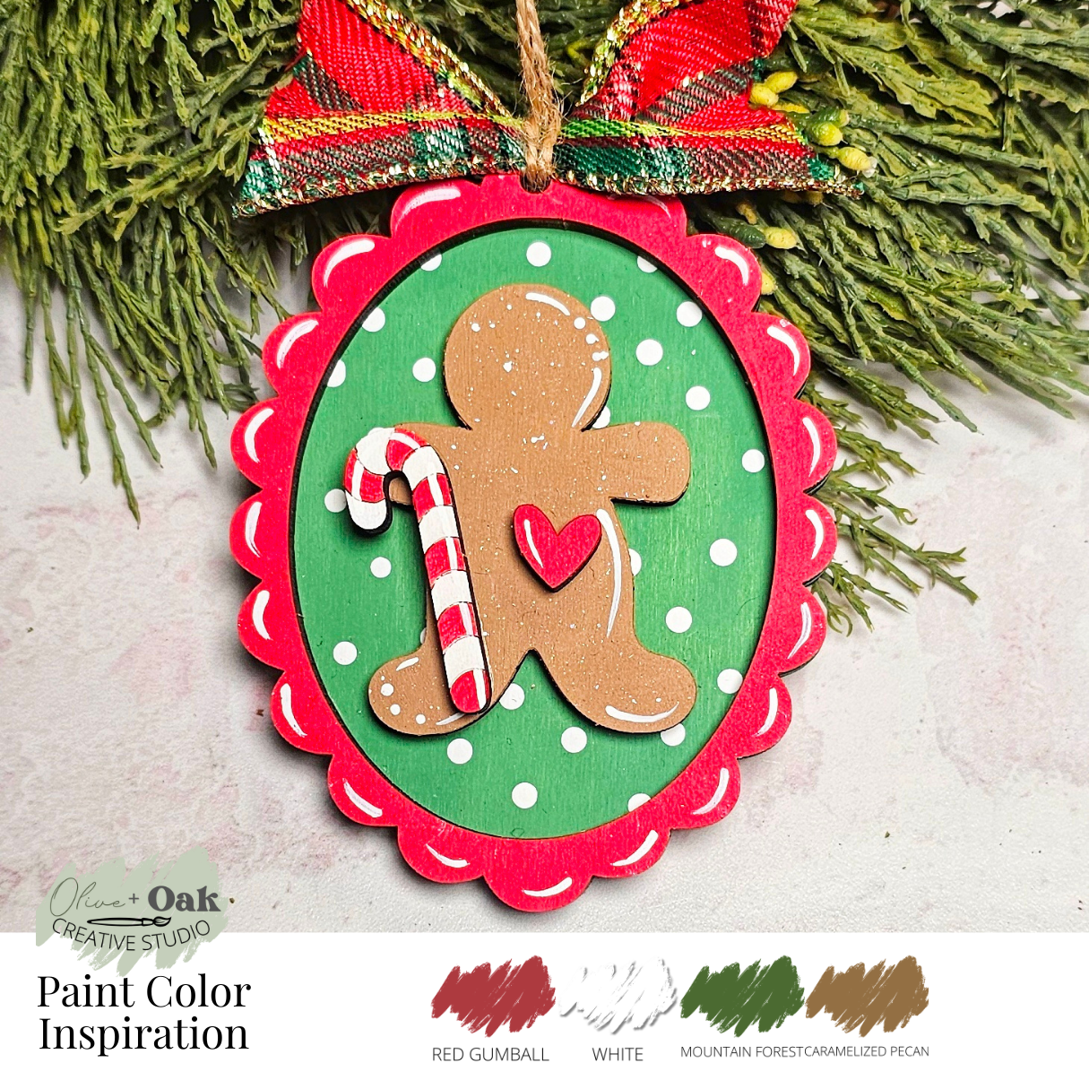 DIY Gingerbread Cookie Oval Ornament