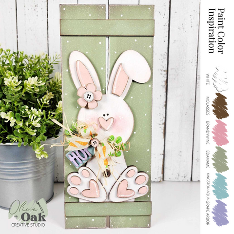 DIY Prim Easter Bunny Picket Sign