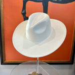 Best seller Fashion Classic Wide Brim Suede Premium  Hat : Hot Pink / ONE SIZE