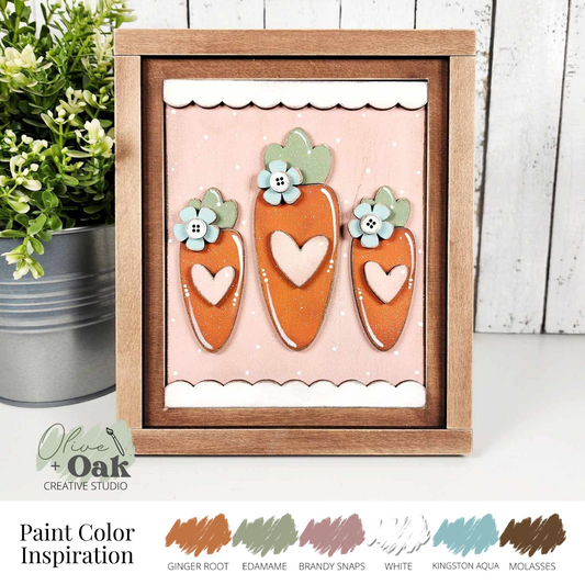 DIY Primitive Carrots Mini Sign *Insert ONLY*