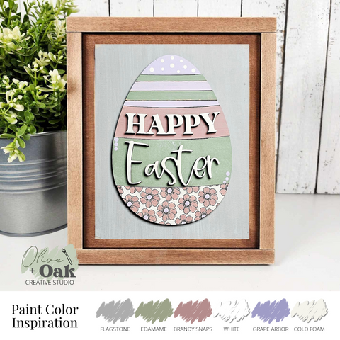 DIY Happy Easter Egg Mini Sign *Insert ONLY*