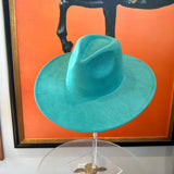 Best seller Fashion Classic Wide Brim Suede Premium  Hat : Hot Pink / ONE SIZE