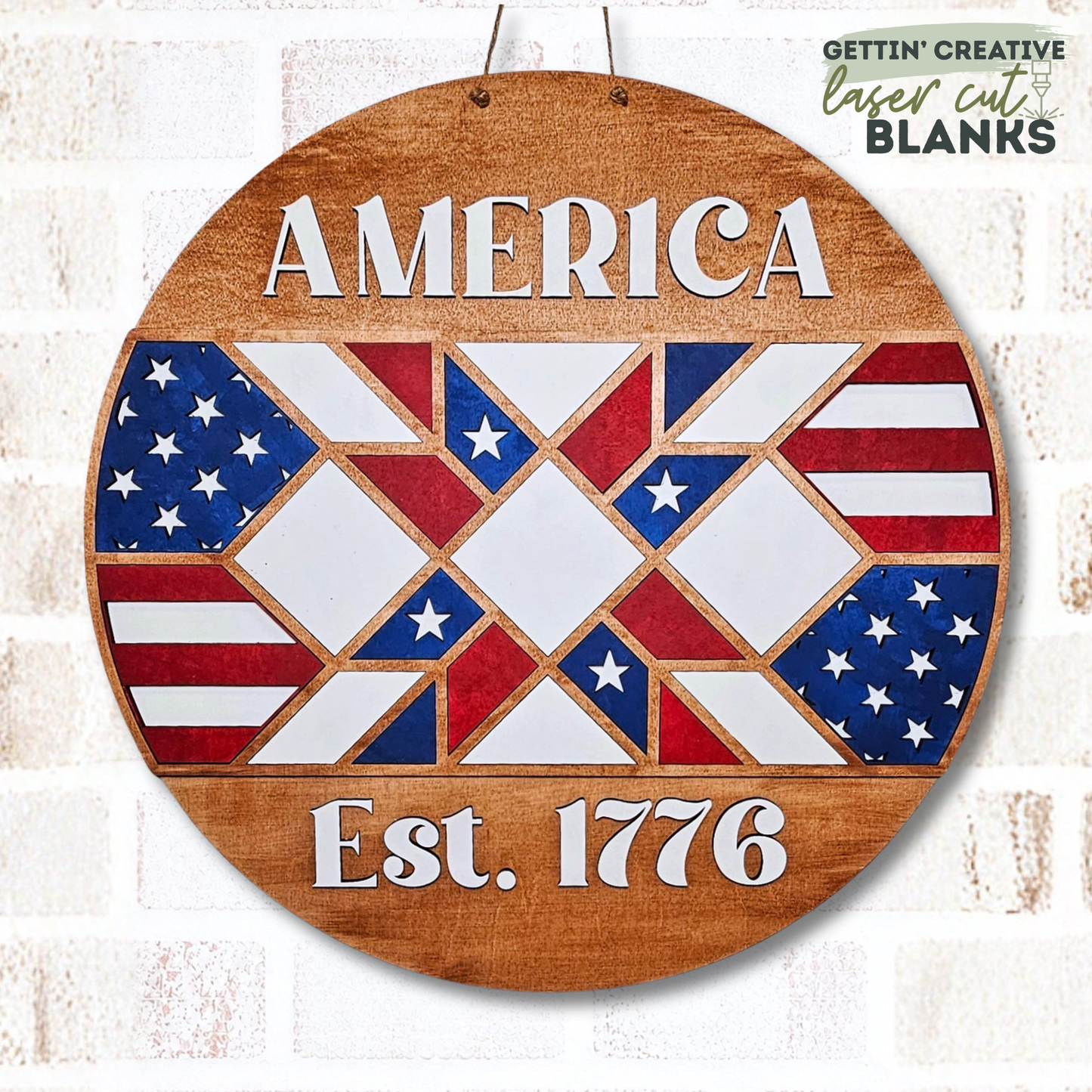 America Est Barn Quilt DH