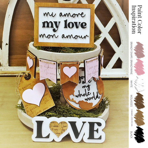 DIY Valentie's Day Love Language Tier Tray Set