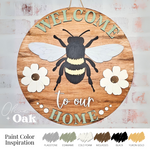 DIY Welcome to Our Home Bee Door Hanger