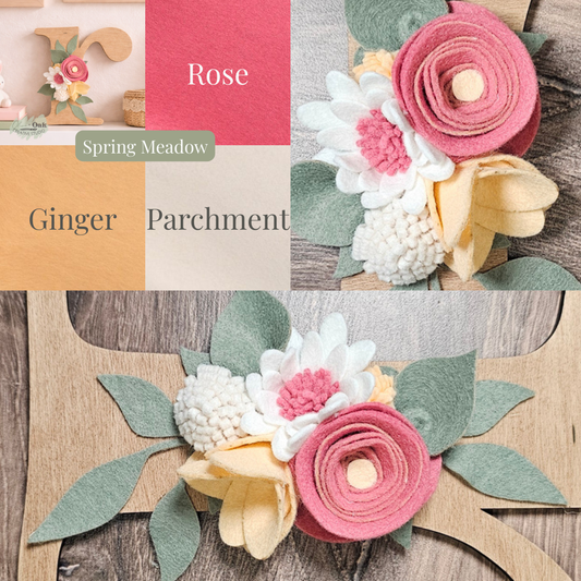 DIY Spring Meadow Felt Flowers Embellishment Kit