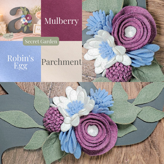 DIY Secret Garden Felt Flowers Embellishment Kit