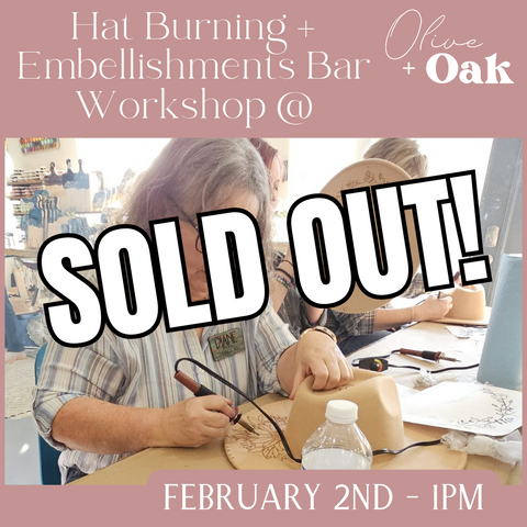 Hat Burning DIY Workshop - February 2 @ 1pm