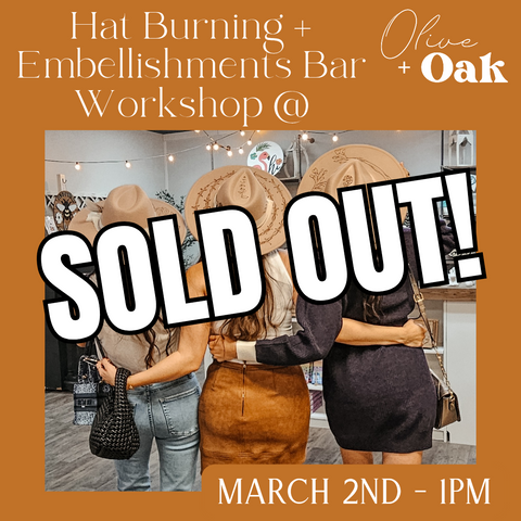 Hat Burning DIY Workshop - March 2 @ 1pm