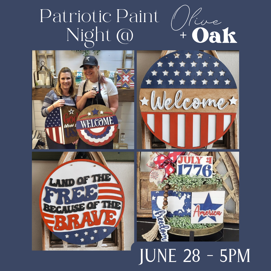 Patriotic Paint Night Workshop - June 28 @ 5pm
