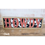 DIY Howdy Cow Print Shelf Sitter