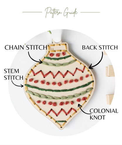 Wood Embroidery Kit - Ornament 3