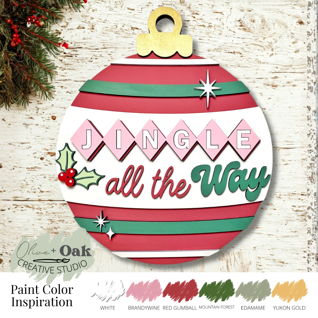 DIY Jingle All the Way Vintage Hanging Sign