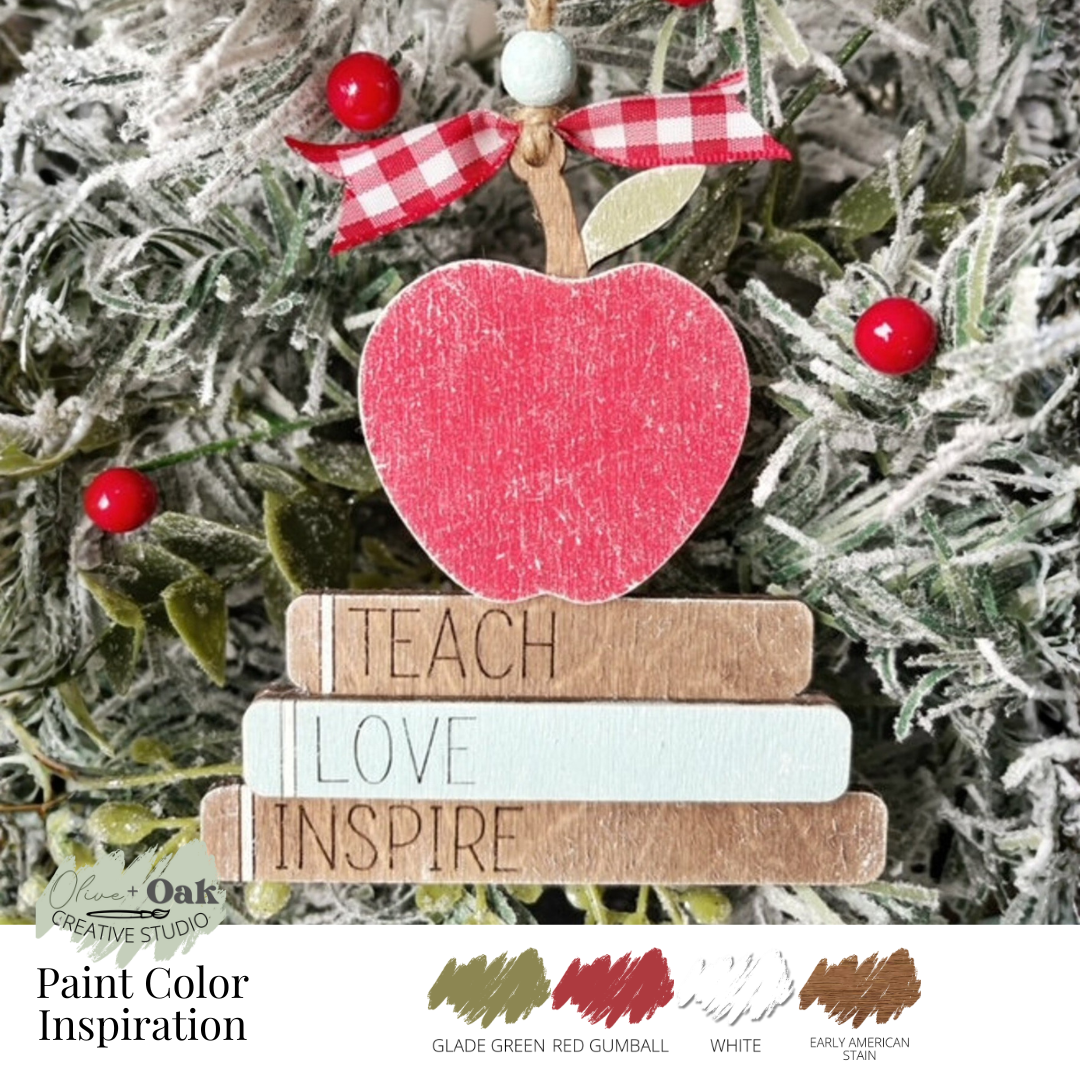 DIY Teach Love Inspire Teacher Ornament