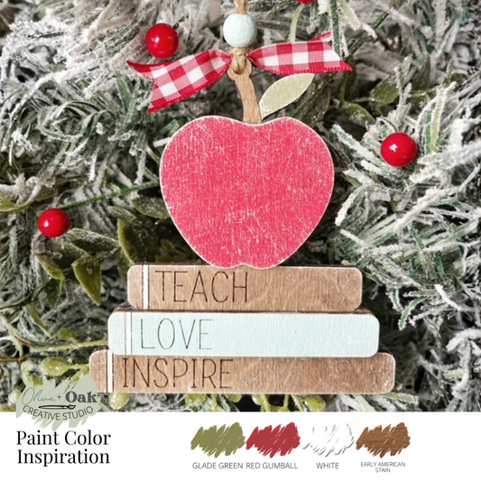 DIY Teach Love Inspire Teacher Ornament